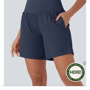 HALARA Women's Deep Blue Athletic Shorts